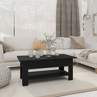 vidaXL Soffbord svart 102x55x42 cm konstruerat trä