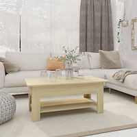 vidaXL Soffbord sonoma-ek 102x55x42 cm konstruerat trä