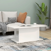 vidaXL Soffbord vit högglans 102x55,5x40 cm konstruerat trä