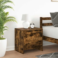 vidaXL Sängbord 2 st rökfärgad ek 45x34x44,5 cm konstruerat trä
