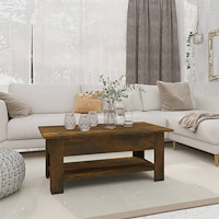 vidaXL Soffbord rökfärgad ek 102x55x42 cm konstruerat trä