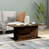 vidaXL Soffbord rökfärgad ek 102x55,5x40 cm konstruerat trä
