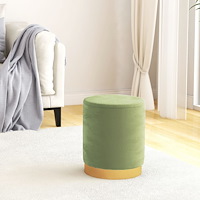 vidaXL Rund förvaringspall grön sammet 31 x 37 cm