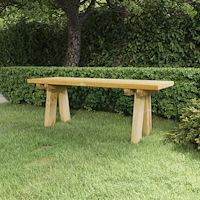 vidaXL Trädgårdsbänk 110 cm massiv impregnerad furu