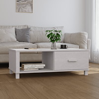 vidaXL Soffbord HAMAR vit 100x55x35 cm massiv furu