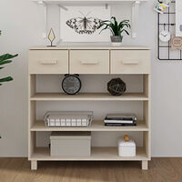 vidaXL Konsolbord HAMAR honungsbrun 90x35x90 cm massiv furu