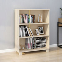 vidaXL Bokhylla HAMAR honungsbrun 85x35x112 cm massiv furu