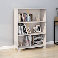vidaXL Bokhylla HAMAR vit 85x35x112 cm massiv furu
