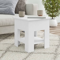 vidaXL Soffbord vit 40x40x42 cm konstruerat trä