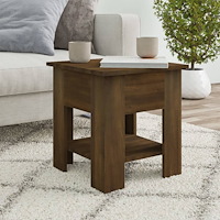 vidaXL Soffbord brun ek 40x40x42 cm konstruerat trä