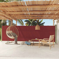 vidaXL Infällbar sidomarkis 160x600 cm röd