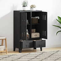 vidaXL Industriell garderob antracit 67x35x107 cm stål