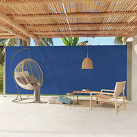 vidaXL Infällbar sidomarkis 220x600 cm blå