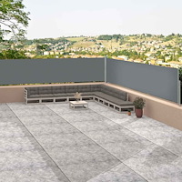 vidaXL Infällbar sidomarkis antracit 117x1200 cm