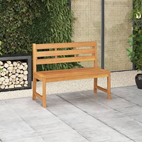 vidaXL Trädgårdsbänk 114 cm massiv teak