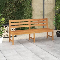 vidaXL Trädgårdsbänk 180 cm massiv teak