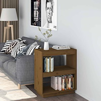 vidaXL Bokhylla honungsbrun 60x35x71 cm massiv furu