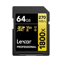 LEXAR Lexar SDXC Pro 1800x U3 UHS-II R280/W210 (V60) 64GB