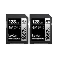 LEXAR Lexar SDXC Pro 1667X UHS-II U3 R250/W120 (V60) 128G - 2pack