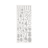 FOCUS FOCUS GLITTERSTICKERS SILVER NUMBERS