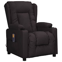 vidaXL Massagefåtölj svart konstläder