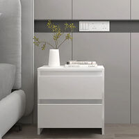 vidaXL Sängbord vit 45x34,5x44,5 cm konstruerat trä