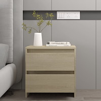 vidaXL Sängbord sonoma-ek 45x34,5x44,5 cm konstruerat trä