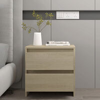 vidaXL Sängbord sonoma-ek 45x34,5x44,5 cm konstruerat trä