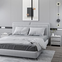 vidaXL Sängbord 2 st betonggrå 45x34,5x44,5 cm konstruerat trä