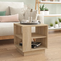 vidaXL Soffbord sonoma-ek 40x40x43 cm konstruerat trä