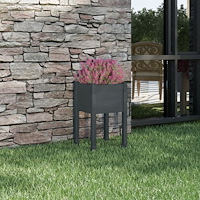 vidaXL Odlingslåda grå 40x40x70 cm massiv furu