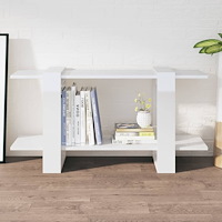 vidaXL Bokhylla vit högglans 100x30x51 cm konstruerat trä