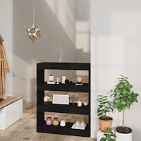 vidaXL Bokhylla/Rumsavdelare svart 80x30x103 cm konstruerat trä