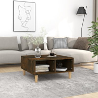 vidaXL Soffbord rökfärgad ek 60x60x30 cm konstruerat trä