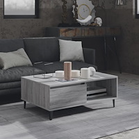 vidaXL Soffbord grå sonoma 90x60x35 cm konstruerat trä