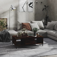 vidaXL Soffbord rökfärgad ek 103,5x60x35 cm konstruerat trä