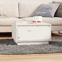 vidaXL Soffbord vit 55x56x32 cm massiv furu