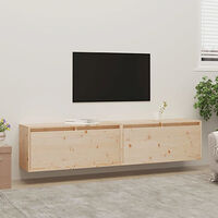 vidaXL Väggskåp 2 st 80x30x35 cm massiv furu