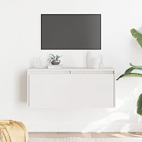 vidaXL Väggskåp vit 80x30x35 cm massiv furu