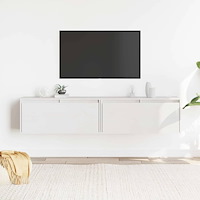 vidaXL Väggskåp 2 st vit 80x30x35 cm massiv furu