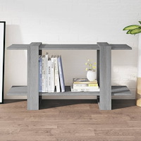 vidaXL Bokhylla grå sonoma 100x30x51 cm konstruerat trä