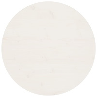 vidaXL Bordsskiva vit Ø70x2,5 cm massiv furu