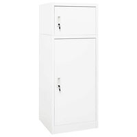 vidaXL Sadelskåp vit 53x53x140 cm stål