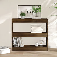 vidaXL Bokhylla/Rumsavdelare brun ek 80x30x72 cm