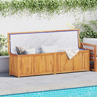 vidaXL Trädgårdslåda 200x50x55 cm massiv teak