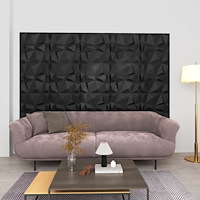 vidaXL 3D Väggpaneler 24 st 50x50 cm diamant svart 6 m²