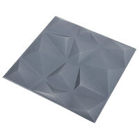 vidaXL 3D-väggpaneler 24 st 50x50 cm diamant grå 6 m²