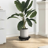 vidaXL Blomvagn med hjul diameter 30 cm svart 170 kg