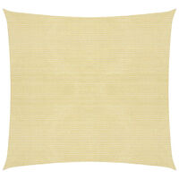 vidaXL Solsegel 160 g/m² beige 7x7 m HDPE