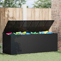 vidaXL Dynbox PE-rotting 291x100,5x104 cm svart